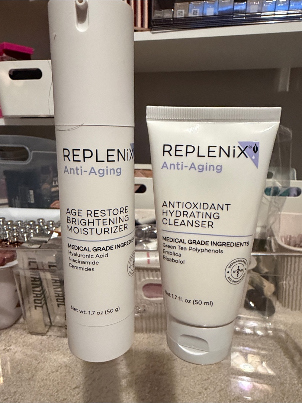 Replenix Medical Grade Anti Aging Moisturizer & Cleanser Duo $110 MSRP